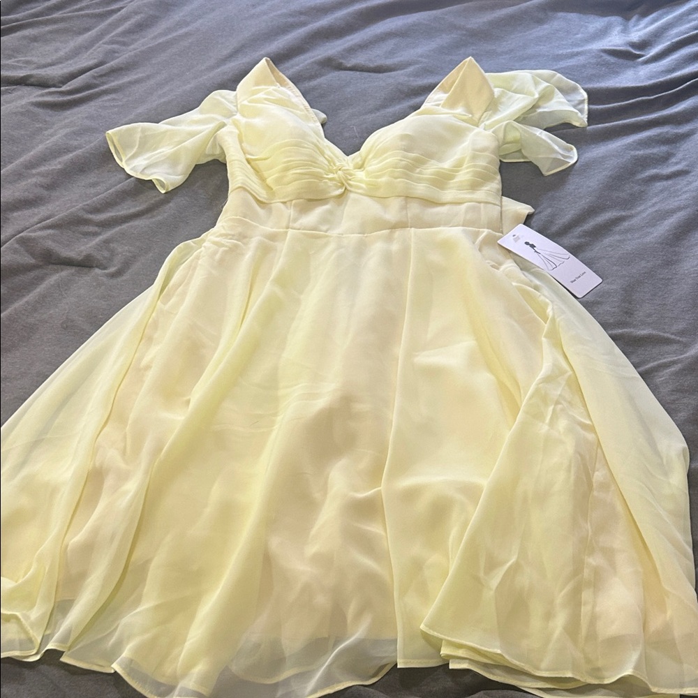 Butter yellow formal dress